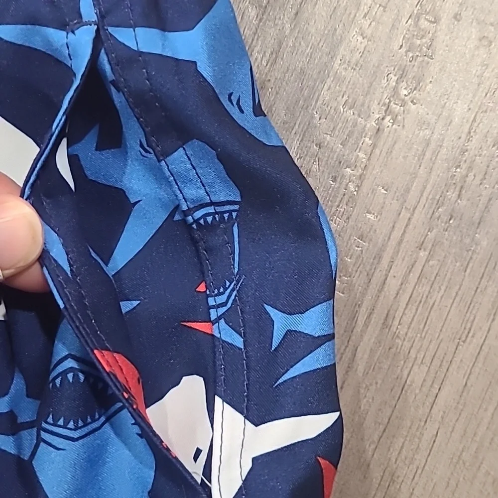 O'RAGEOUS Americana Sharks Swim Trunks Size Small